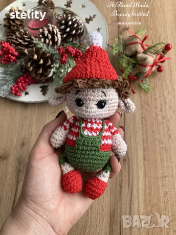 Плетени коледни мини играчки, снимка 5 - Коледни подаръци - 56343139