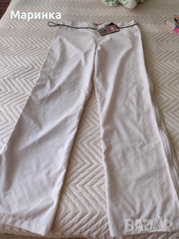 Много лек летен спортен и елегантен панталон цвят Екрю., снимка 5 - Панталони - 41520643