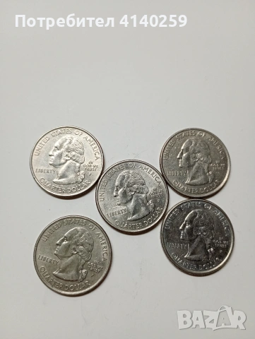 САЩ 1/4 КУОРТЪР ДОЛАР 2001 Г , снимка 2 - Нумизматика и бонистика - 53039614