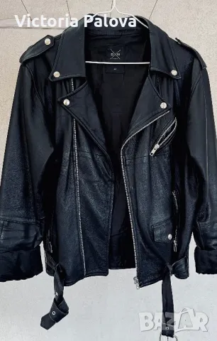 Класическо байкърско кожено яке DEADWOOD Швеция унисекс, снимка 4 - Якета - 47861409