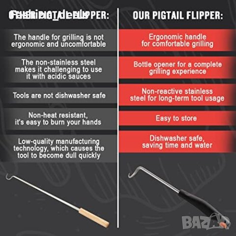 Нова кука за месо от неръждаема стомана Барбекю инструмент Готвене , снимка 4 - Други стоки за дома - 41870665