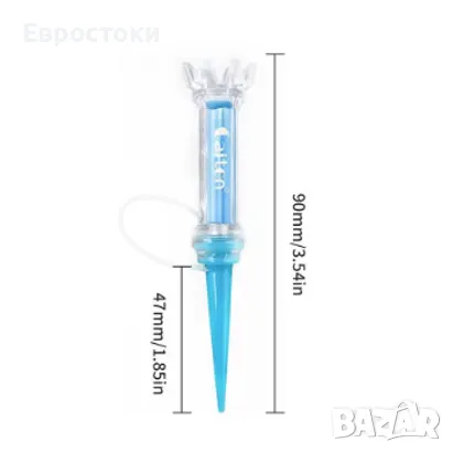 Комплект от 3 магнитни тениски за голф Caiton, 90 mm, пружинен магнитен дизайн, цвят: синьо, снимка 4 - Голф - 48733837