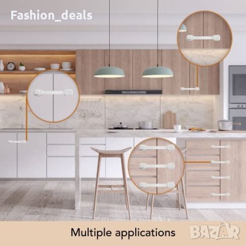 Нови 6 броя Защитни ключалки шкаф чекмедже предпазни за бебе дом, снимка 3 - Други - 40594332