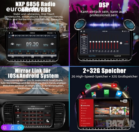 SEMAITU мултимедия за VW Golf 5 6 Passat Polo Skoda Tiguan Seat, Android 13, 2GB + 32GB, екран 9 инч, снимка 2 - Аксесоари и консумативи - 52587695