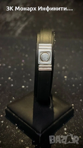 Сребърна силиконова гривна, снимка 2 - Гривни - 51255497