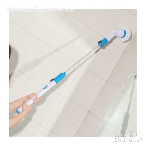 Електрическа четка за почистване на баня Spin scrubber, снимка 4 - Мопове, кофи, четки и метли - 55843995