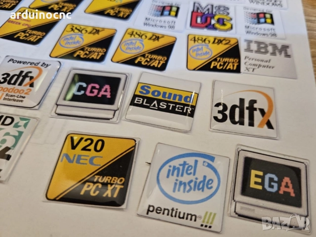 Ретро емблеми за компютърни кутии – 8088, 286, 386, 486, Pentium, K6, Voodoo, Sound Blaster, снимка 5 - Други - 52361715