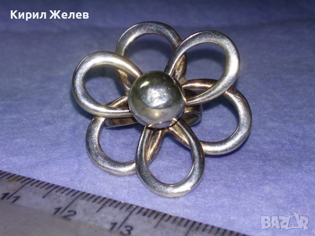 ПРЕКРАСЕН СРЕБЪРЕН ВИНТИДЖ АРТ ПРЪСТЕН ЦВЕТЕ СРЕБРО 925 РЕГУЛИРУЕМ МОДЕЛ АЖУРНА РЪЧНАизработка 40614, снимка 10 - Пръстени - 42614146