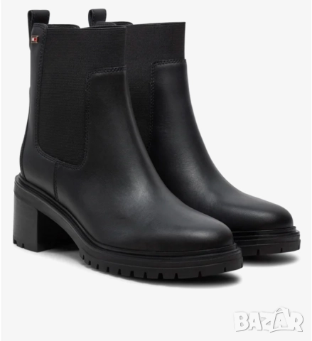 TOMMY HILFIGER Емайлирани кожени боти/ ботуши Челси с флаг номер 42, снимка 6 - Дамски боти - 52497110