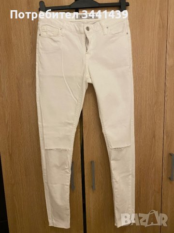 Бял панталон/тип-дънки, снимка 2 - Панталони - 42455620