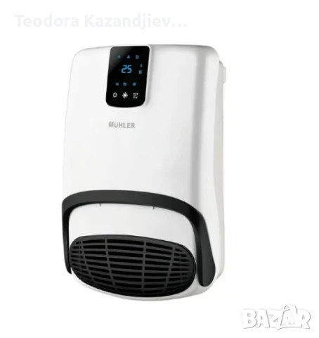 Печка вентилаторна за баня MBH-2007D, 2000W, eлектронно упраление, снимка 3 - Вентилатори - 50636985