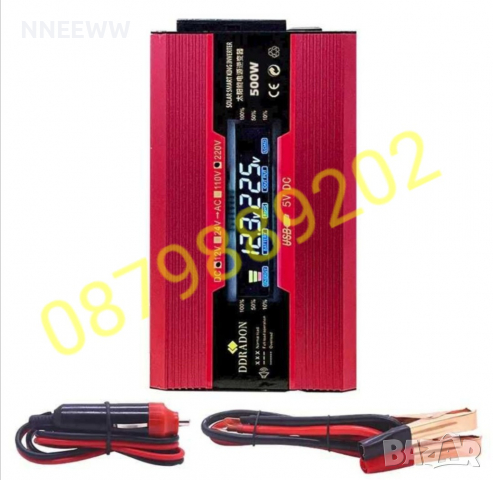 Инвертор 24V-220V 500W / преобразувател 24/220волта 500 вата 