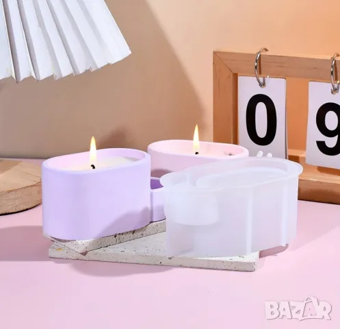 Молд свещник с място за клечки , снимка 4 - Форми - 49753736