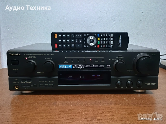 Ресивър (усилвател) Technics SA-AX 530. Страхотен качествен звук! Изпращам видео.