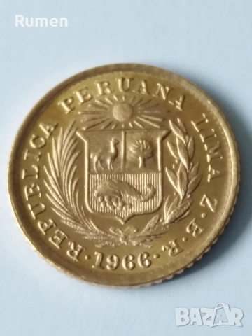 Златна монета Перу, снимка 2 - Нумизматика и бонистика - 53731225