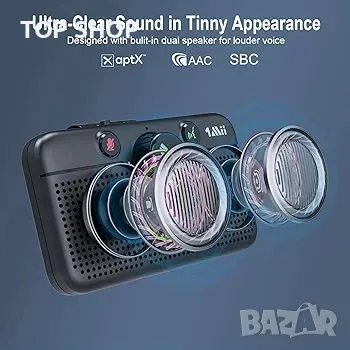 1Mii Bluetooth 5.3 високоговорител за кола, Hands-Free Bluetooth високоговорител, снимка 5 - Bluetooth тонколони - 48776962