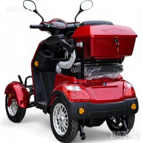  Електрическа Четириколка FM4 B4 1500W, 60V, Моторна Спирачка, Червена Перла, снимка 3 - Инвалидни скутери - 52570127