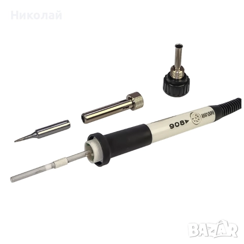 Комплект за запояване в кутия AIDA A-806, поялник 60W с регулируема t 200-450 °C, човки 900M 6 бр., снимка 8 - Друга електроника - 52246232