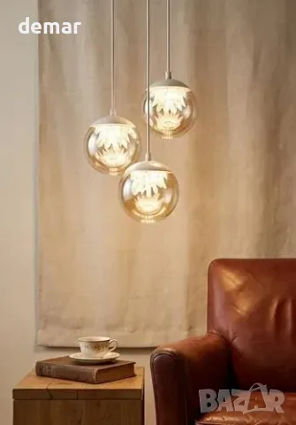 Полилей NexLume Ceiling Crystal Pendant Light с LED кристален клъстер и регулируема височина, снимка 4 - Полилеи - 55849758