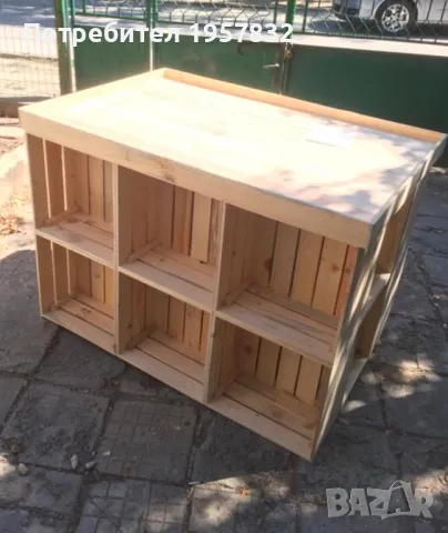 Остров от щайги с плот, снимка 3 - Оборудване за магазин - 48951955