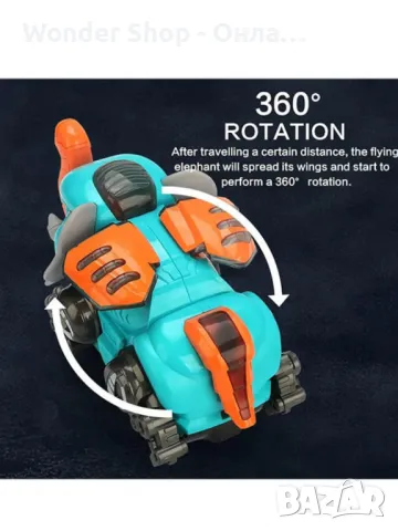 🐘 Интерактивно музикално слонче със светлини и въртене на 360° – За незабравими игри и приключения , снимка 4 - Музикални играчки - 49310552