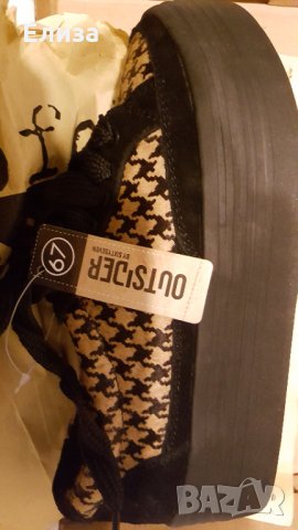 сникърски на платфома от естествена кожа/велур пепит Sixty Seven outsider, снимка 3 - Кецове - 34741451