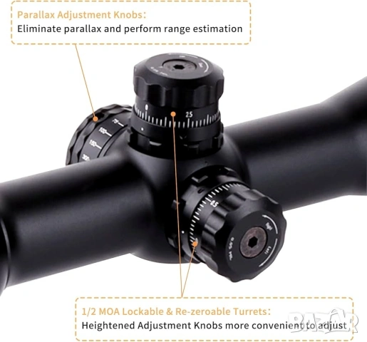 Оптика FOCUHUNTER 4-24x50 SF, оптически прицел с подсветка и монтажи, снимка 9 - Оборудване и аксесоари за оръжия - 53382406