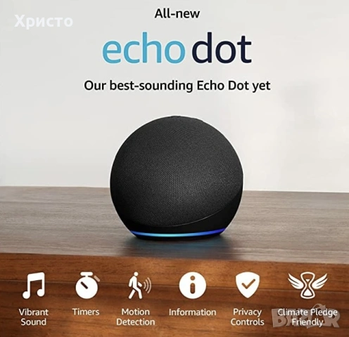 НОВО!!! Смарт тонколона Amazon Echo Dot 5, Гласов контрол Alexa, Wi-Fi, Bluetooth, снимка 4 - Тонколони - 53159972
