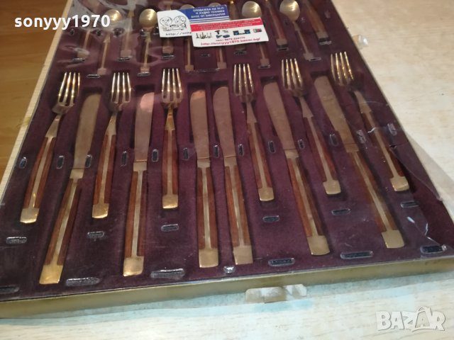 EDELHOLZ-GRIFFEINLAGEN 24K-ЗЛАТНИ ПРИБОРИ-ВНОС ГЕРМАНИЯ 1311212014, снимка 8 - Антикварни и старинни предмети - 34795020