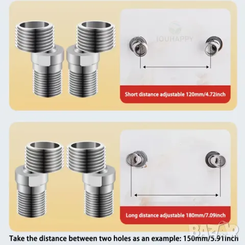 🚿 Универсални водопроводни преходници за душ панели – 100% съвместимост!, снимка 4 - ВИК - 50081887