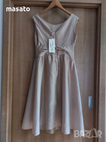 VERO MODA - бежова рокля, снимка 3 - Рокли - 42203835