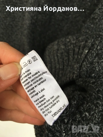 Вълнен пуловер Lacoste тъмносиво , Л, снимка 7 - Пуловери - 53064365