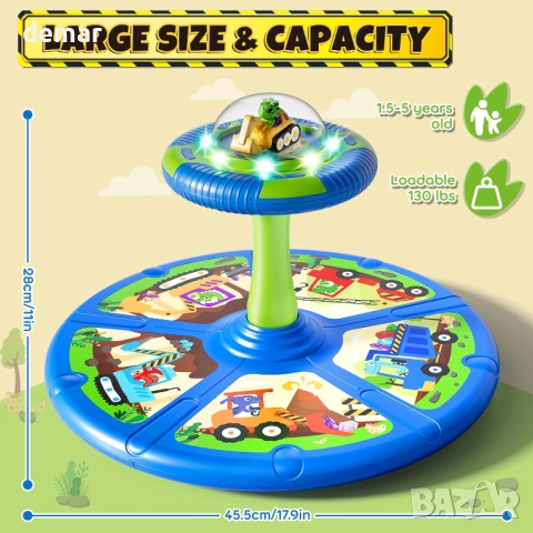 Lehoo Castle - играчка за сядане и въртене с динозавърска тематика, снимка 6 - Образователни игри - 52413243