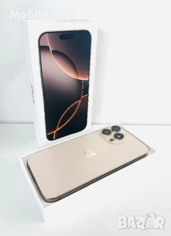 Като НОВ! iPhone 16 Pro Max 256GB Desert Titanium ГАРАНЦИЯ!, снимка 1