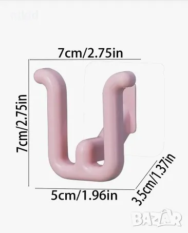 Самозалепваща се стойка поставка закачалка за чехли обувки, снимка 4 - Други - 47359772