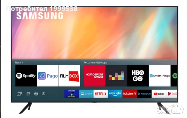 Телевизор Samsung 55AU7172, 55" (138 см), Smart, 4K Ultra HD, LED, снимка 2 - Телевизори - 51667110