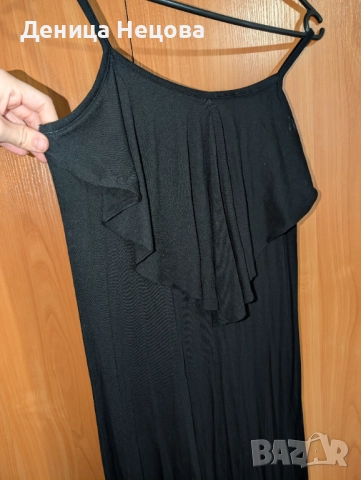 Дълга черна лятна рокля, снимка 3 - Рокли - 52704903