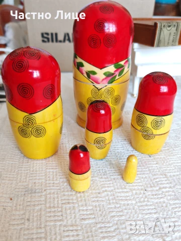 Комплект Шест Руски Соц СССР Кукли Матрьошки 1980те г., снимка 2 - Антикварни и старинни предмети - 51062204