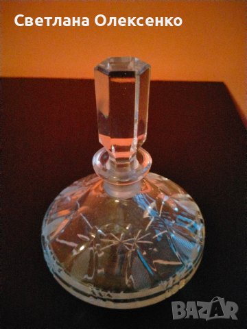 Кристална бутилка за парфюм , снимка 15 - Антикварни и старинни предмети - 39487637