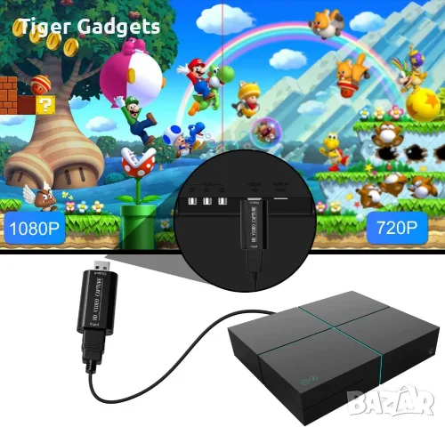 4K HDMI към USB 3.0 Capture Card – 1080P 30FPS, HDMI Loop Out, за стрийминг и запис, снимка 5 - Кабели и адаптери - 56078953