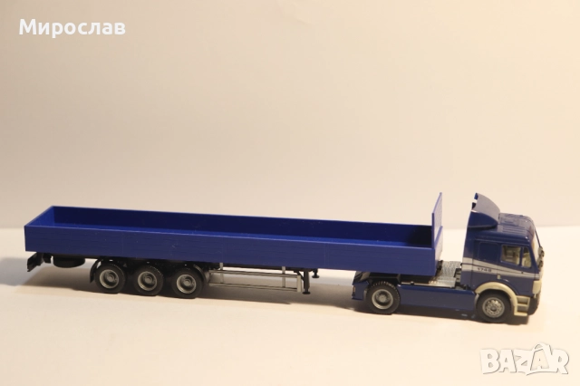 HERPA 1:87 H0 MERCEDES BENZ РЕМАРКЕ КАМИОН TIR МОДЕЛ, снимка 7 - Колекции - 52501328