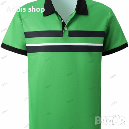 Мъжка поло риза с контрастна яка и райе, 6цвята , снимка 8 - Ризи - 44760716