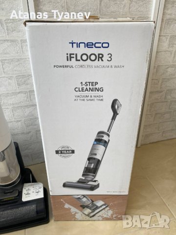 Безкабелна прахосмукачка с измиване Tineco iFloor 3 Wet+Dry 21.6V 20мн, снимка 8 - Прахосмукачки - 42678260