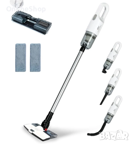 Безжична вертикална прахосмукачка 4 в 1 ,HEPA филтър,Мултифункционална, снимка 12 - Прахосмукачки - 52076222