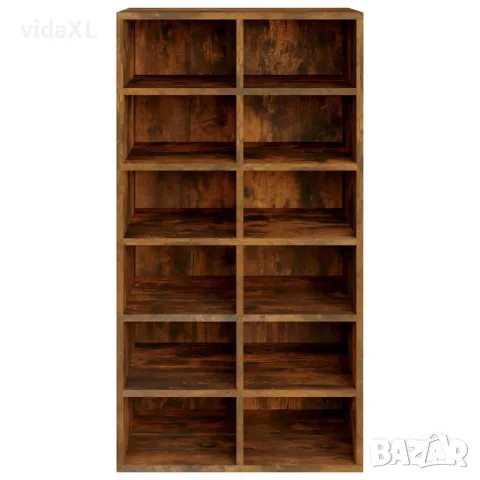 vidaXL Етажерка за обувки, опушен дъб, 54x34x100,5 см, инженерно дърво, снимка 4 - Етажерки - 56147922