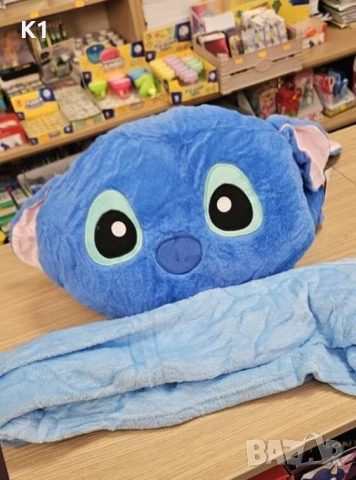 Голяма плюшена Възглавница Стич/Куроми с одеяло 120см Stitch Kuromi, снимка 3 - Плюшени играчки - 52590767