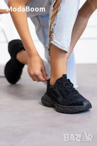 Черни дамски маратонки НОВА КОЛЕКЦИЯ✨