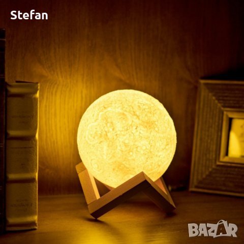 Лампа 3D Moon Light, снимка 2 - Настолни лампи - 39581741