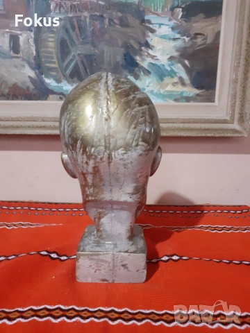 Страхотен бюст на Хитлер от лят бетон с цвят бронз, снимка 4 - Антикварни и старинни предмети - 53268550