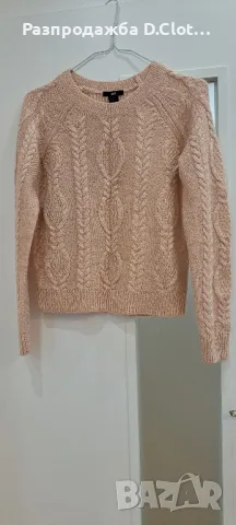 розов пуловер H&M, снимка 2 - Блузи с дълъг ръкав и пуловери - 48091342
